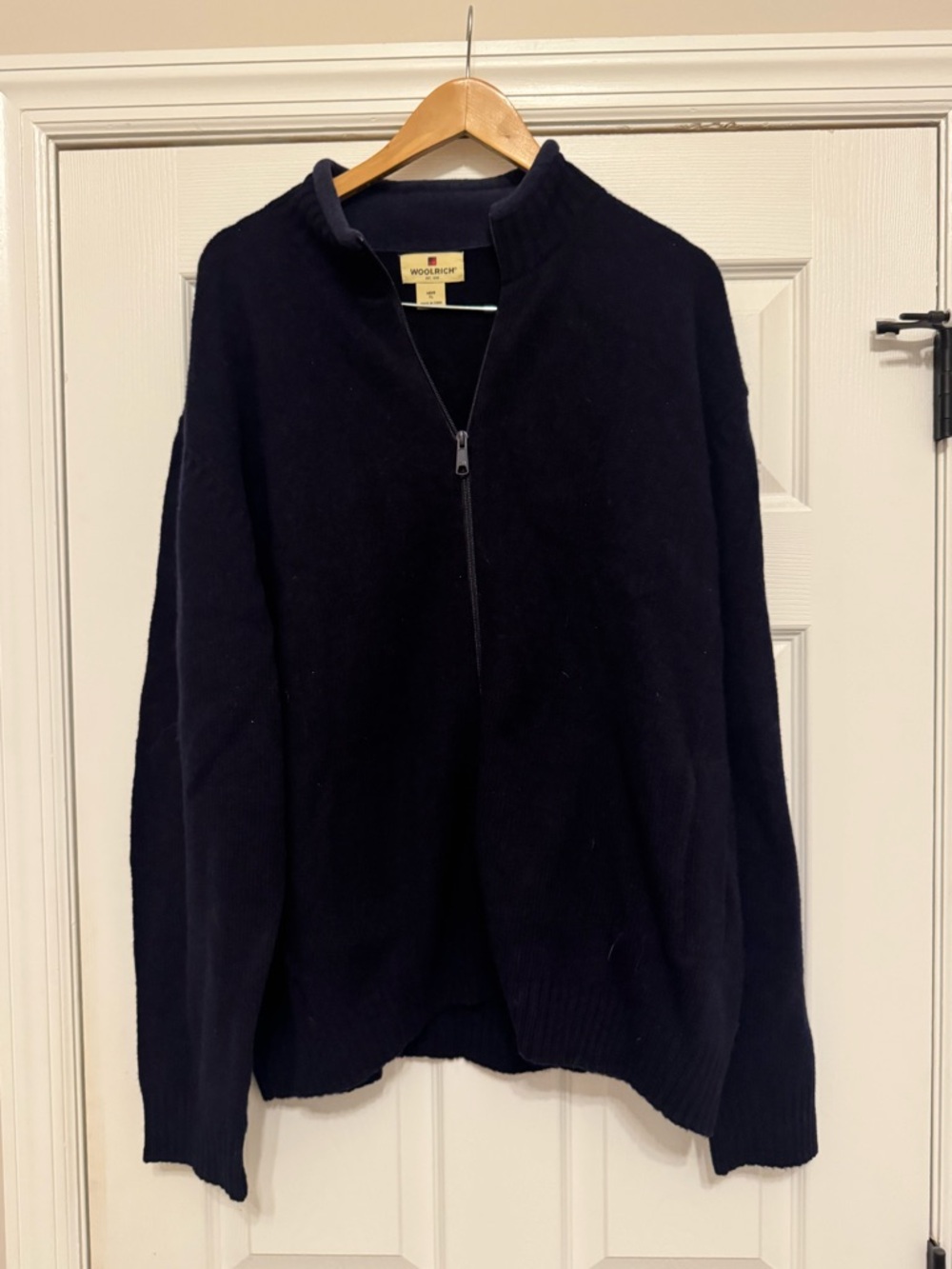 Vintage Woolrich Wool Full Zip Sweater Sz XL